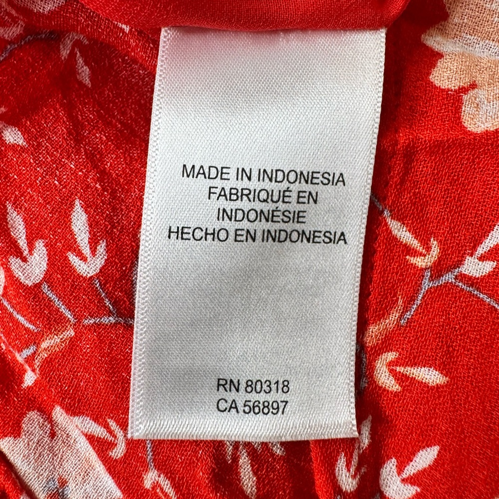 Lucky Brand Red Floral Midi Dress - Picture 8 of 8